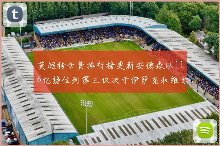 英超转会费排行榜更新安德森以116亿镑位列第三仅次于伊萨克和维尔茨