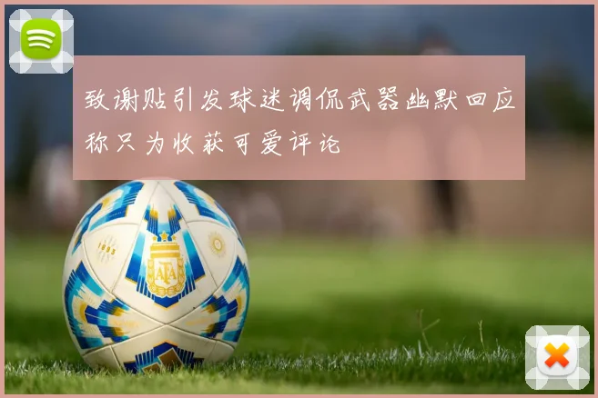 致谢贴引发球迷调侃武器幽默回应称只为收获可爱评论